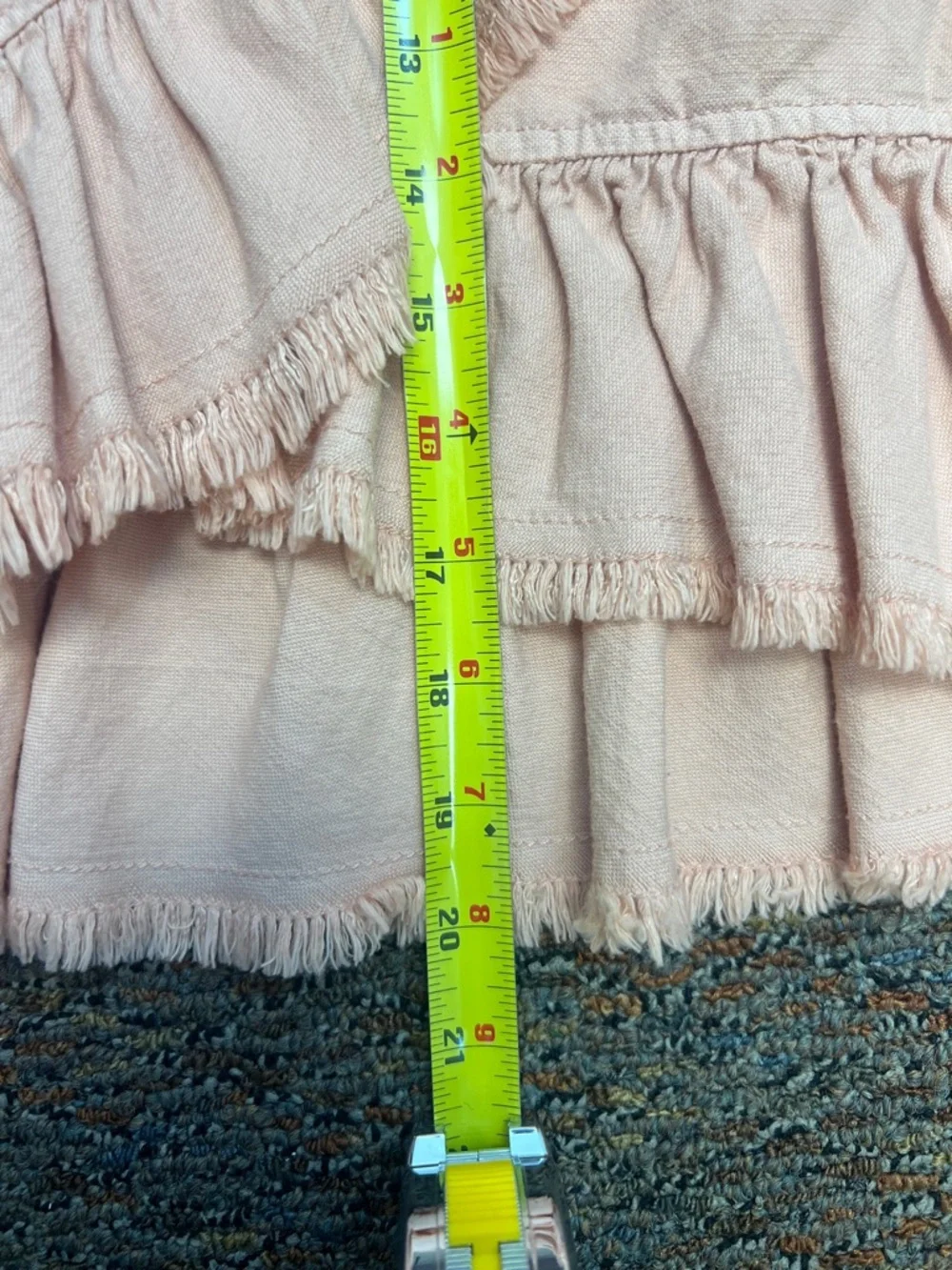 Anthropologie Pilcro Women's Chic Flirty Peach Nettie Ruffle Tie Skirt Size XSP - Picture 9 of 16